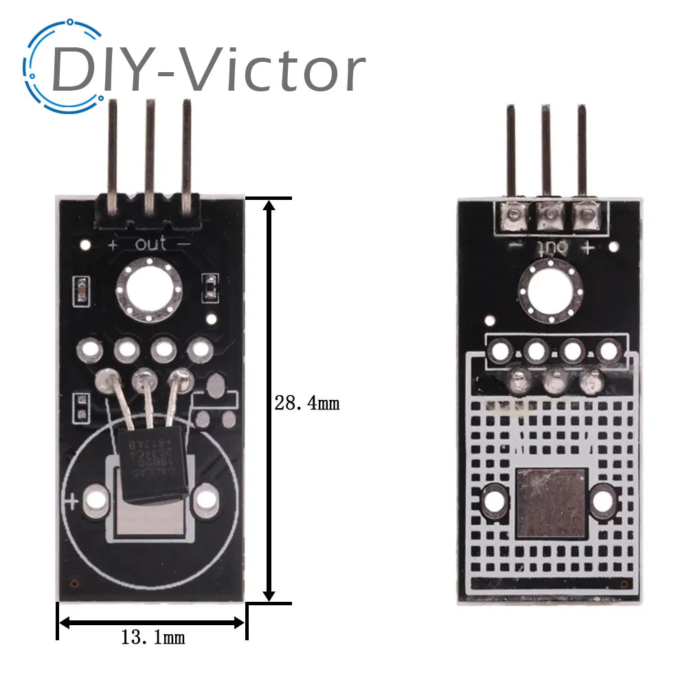 18B20 DS18B20 Digital Signal Output Temperature Measurement Module Board Detection Sensor for Arduino DC 5V Dupont Wire