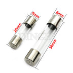 100PCS 5*20mm 6*30mm Fast Blow Glass Tube Fuses 5x20mm 6x30mm 250V 0.5A 1A 2A 3A 4A 5A 6A 8A 10A 15A 20A 25A 30A 0.75A AMP Fuse