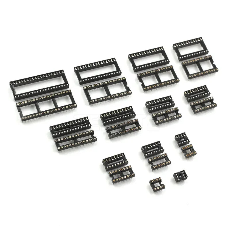 10PCS IC Sockets DIP6 DIP8 DIP14 DIP16 DIP18 DIP20 DIP24 DIP32 DIP28 DIP40 pins Connector DIP Socket 6 8 14 16 18 20 24 28 40Pin
