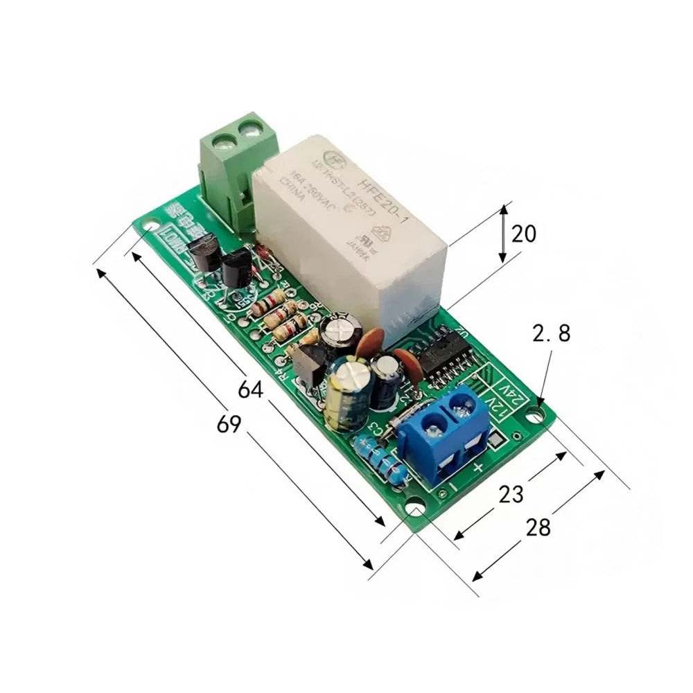16A Self-locking Relay Board Self-holding Magnetic Bistable Power-off Memory Control Relay with Reverse Power Connect Protection