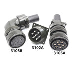 Aviation Plug MS3108B MS3106A MS3102A 18-10S 20-4S 20-15S 20-18S 20-29S 22-22S 24-10S 24-11S Servo Motor Panel Metal Connector