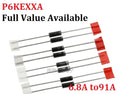 20PCS P6KE6A8/16A/18A/10A/12A/13A/15A/24A/27A/30A/33A/36A/51A/91A TVS Diode PKKE6.8A P6KE16A P6KE18A P6KE15A P6KE36A TVS Diode