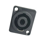 4/10/20pcs Panel Mount 4-Pole Audio Socket with Locking Mechanism - Suitable for Speaker & Amplifier Setups NL4MP