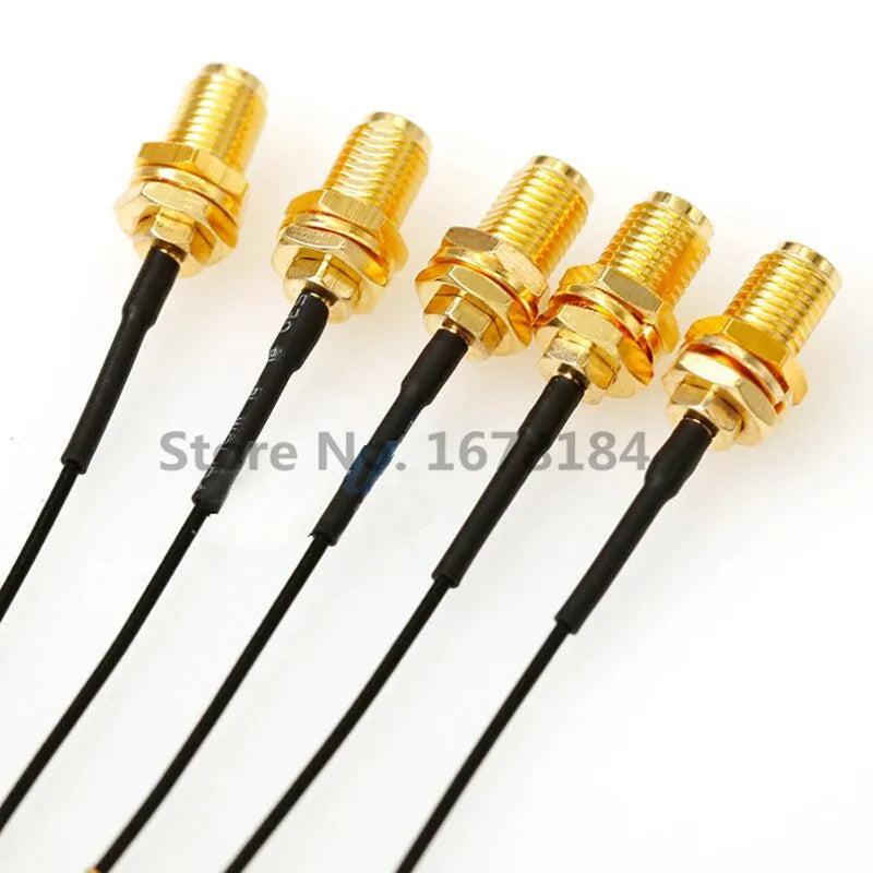 5piece SMA Connector Cable Female to uFL/u.FL/IPX/IPEX RF Coax Adapter Assembly RG178 Pigtail Cable 1.13mm