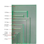 2x8/3x7/4x6/5x7/6x8/7x9/8x12/9x15cm Double Sided Perfboard Prototype PCB Tinned Universal Board Experimental Plate Circuirt Hole