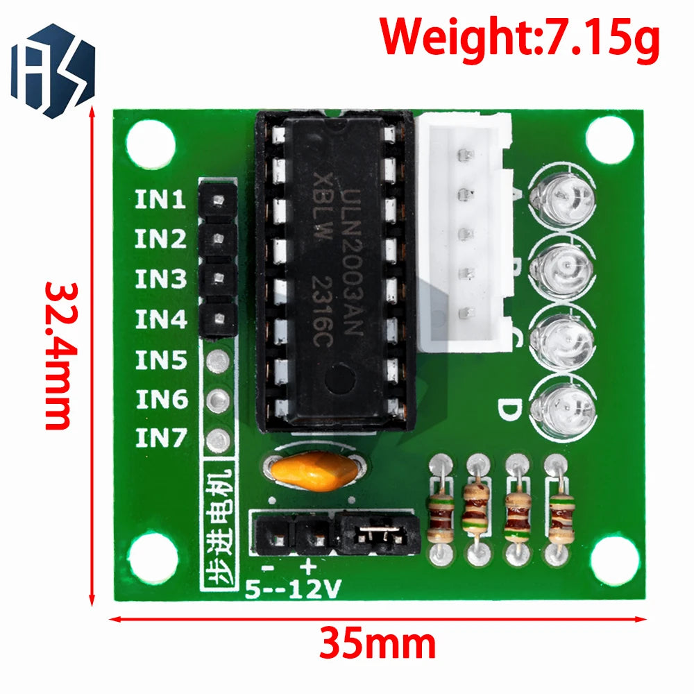 1LOTS  c-48-5V 4 phase Stepper Motor+ Driver Board ULN2003 for Arduino 1x Stepper motor + 1 x ULN2003 Driver board