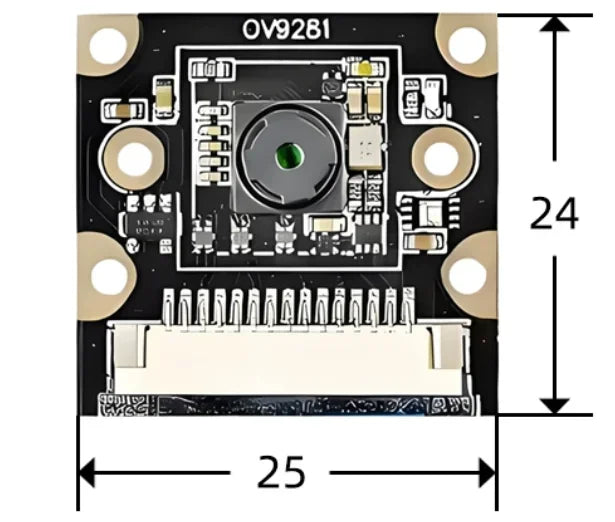 Raspberry Pi Global Shutter Camera - OV9281 1MP Monochrome Module Compatible with Pi 5, Pi 4B, Pi 3B+