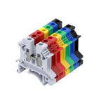 【CCA】10Pcs UK 2.5 Terminal Block UK2.5B Screw Connection Connect Strip 2.5B 2.5mm² Cable Electrical Din Rail Wire Connectors