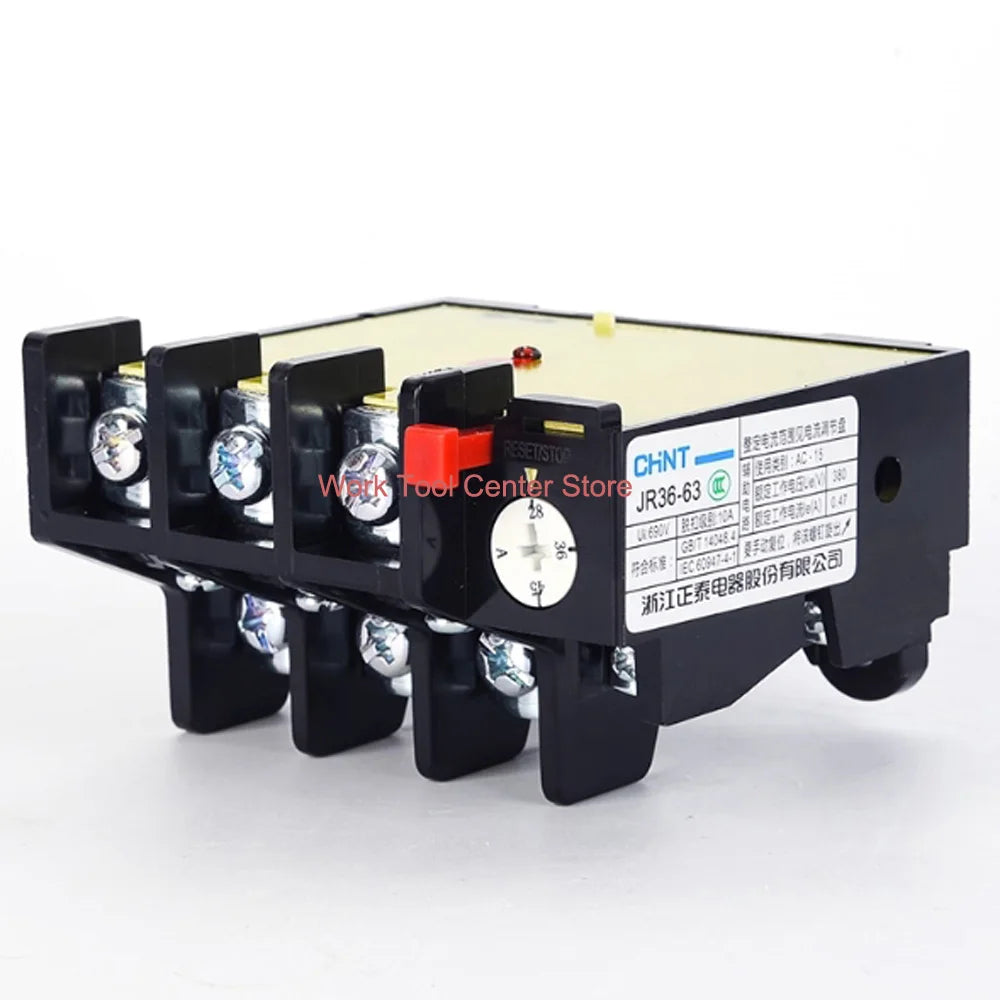 Original Chint Smart Relay Module Thermoregulator JR36-20/63/160 Adjustable Current Thermal Overload Protector Phase Control