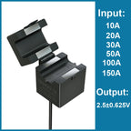 Hall Effect Current Transducer QNHCK2-16 DC 10A 20A 30A 50A 100A 2.5V 2V CT Clamp Current Transformer Split Core Current Sensor