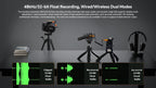 COMICA VM40 Super Cardioid 2.4G Wireless Shotgun Microphone 48kHz/32-bit 32GB Built-in Storage Mic for Camera,Smartphone,PC