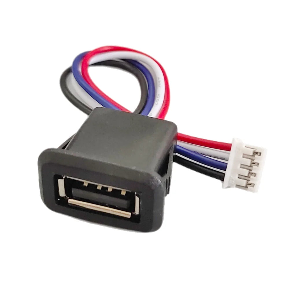 1-10pcs USB 2.0 Female Power Jack USB2.0 2/4Pin Charging Port Connector With PH Cable Electric Terminals wire USB Charger Socket