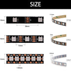 WS2811 WS2812B WS2813 WS2815 30/60/144Pixels/Leds/m 5050 RGBIC Smart LED Strip WS2812 Individually Addressable IC Light DC5V/12V