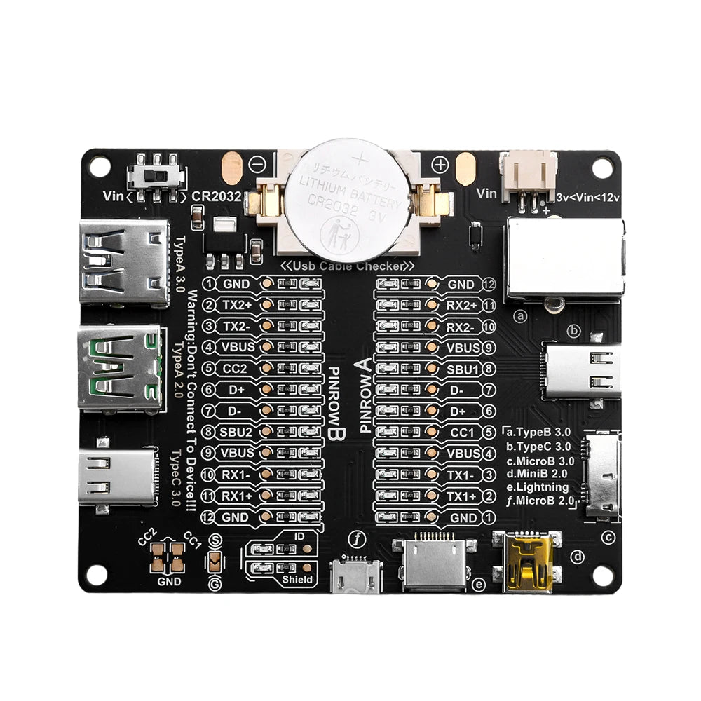 DT3 ON-OFF Data Cable Detection Board For iPhone Android Data Cable Type-C Micro Lightning Data Switching Test Board