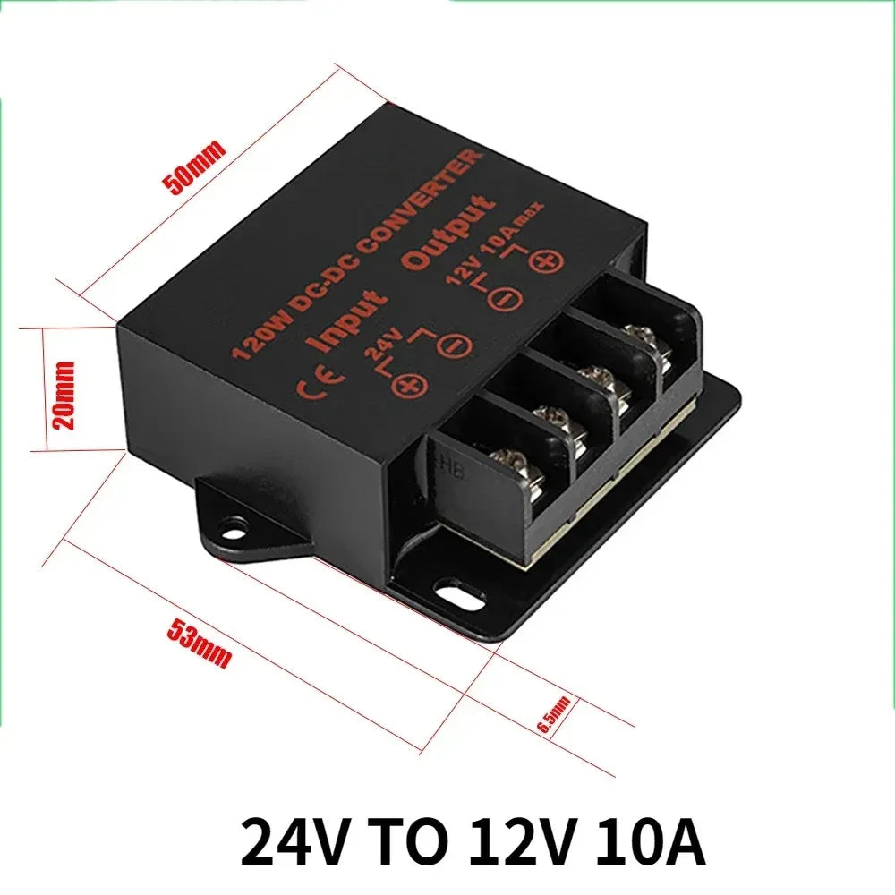 24V to 12V 10A DC Converter Regulator Car Step-Down Reducer Module 12 Volt Stabilizer Voltage Regulator