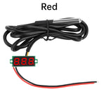 DC4-28V 0.28-inch Mini Two-Line Digital Thermometer Tester LED Display DS18B20 Waterproof Metal Probe -50 ℃~125 ℃