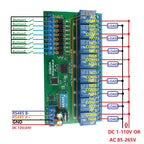 DC 12V 24V 8 Isolated Input & 8 Output DIN35 C45 Rail Box UART RS485 Relay Module Modbus RTU Control Switch Board