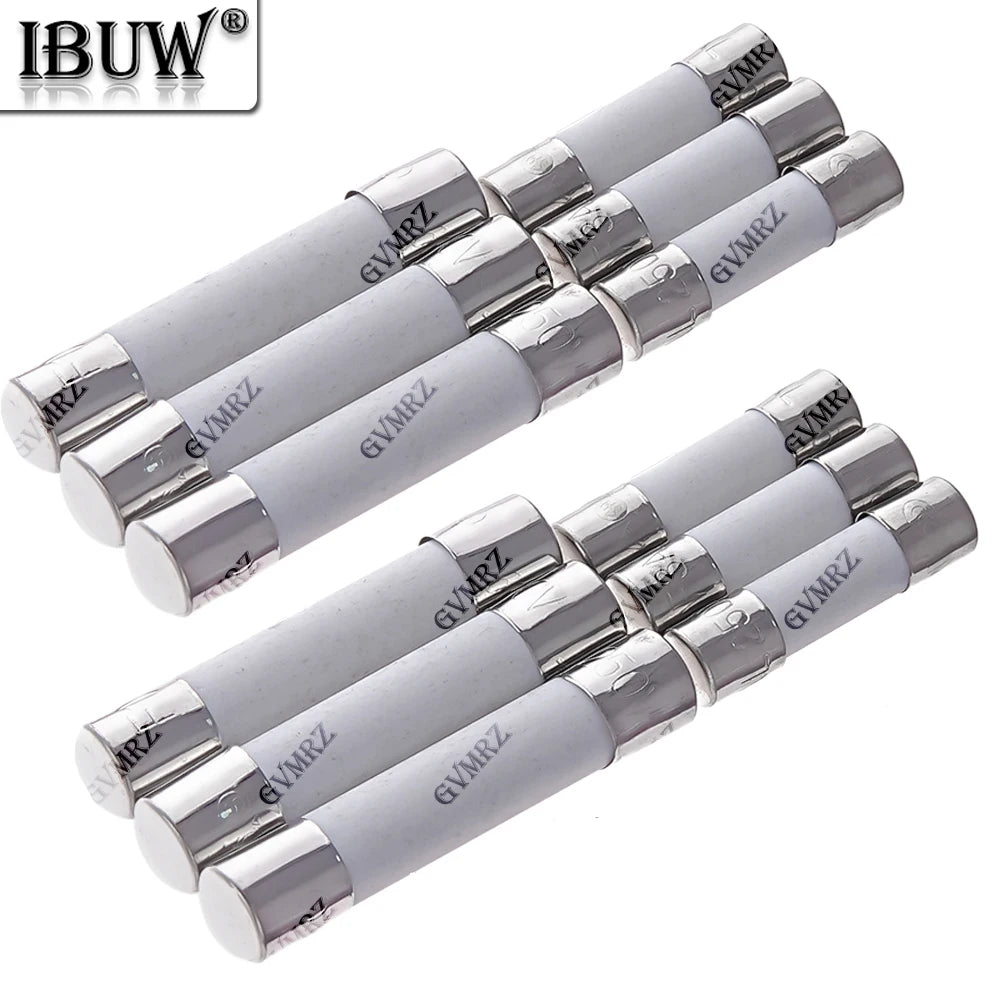 10PCS 3A 3.15A 0.1A 0.25A  4A-30A 1A 1.5A 6X30MM 5X20MM Fast Blow Ceramic Fuse 5*20mm 250V 2A 2.5A  Slow Break The Fuse Tube 