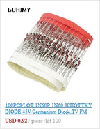 20pcs 1W Metal film resistor 1% 1R ~ 1M 1 2 10 22 47 100 330 ohm 1K 4.7K 10K 22K 47K 100K 330K 470K 2R 10R 22R 47R 100R 330R