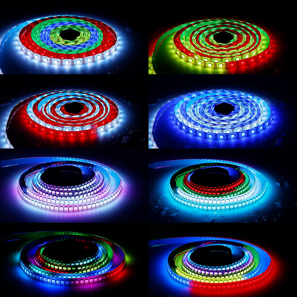 WS2815 Smart Full Color RGB LED Lights Strip 1M-5M 30/60/74/96/144 LEDs/m Individually Addressable IC LED Strips IP30 IP65 IP67