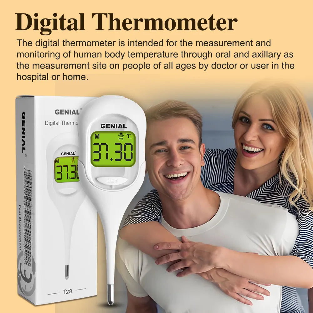 10S Digital Thermometer for Baby, Kids & Adults, Color-Coded Readings, Oral, Baby Rectal Thermometer or Under The Arm