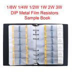 1/8W 1/4W 1/2W 1W 2W 3W 0R - 10M Metal Film Resistors Sample Book DIY Assorted kit