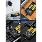 USB LCD Battery Smart Charger 1 / 2 Slots Dual For 18650 3.7V Rechargeable Lithium Battery For 1.2V NI-MH AA / AAA Battery