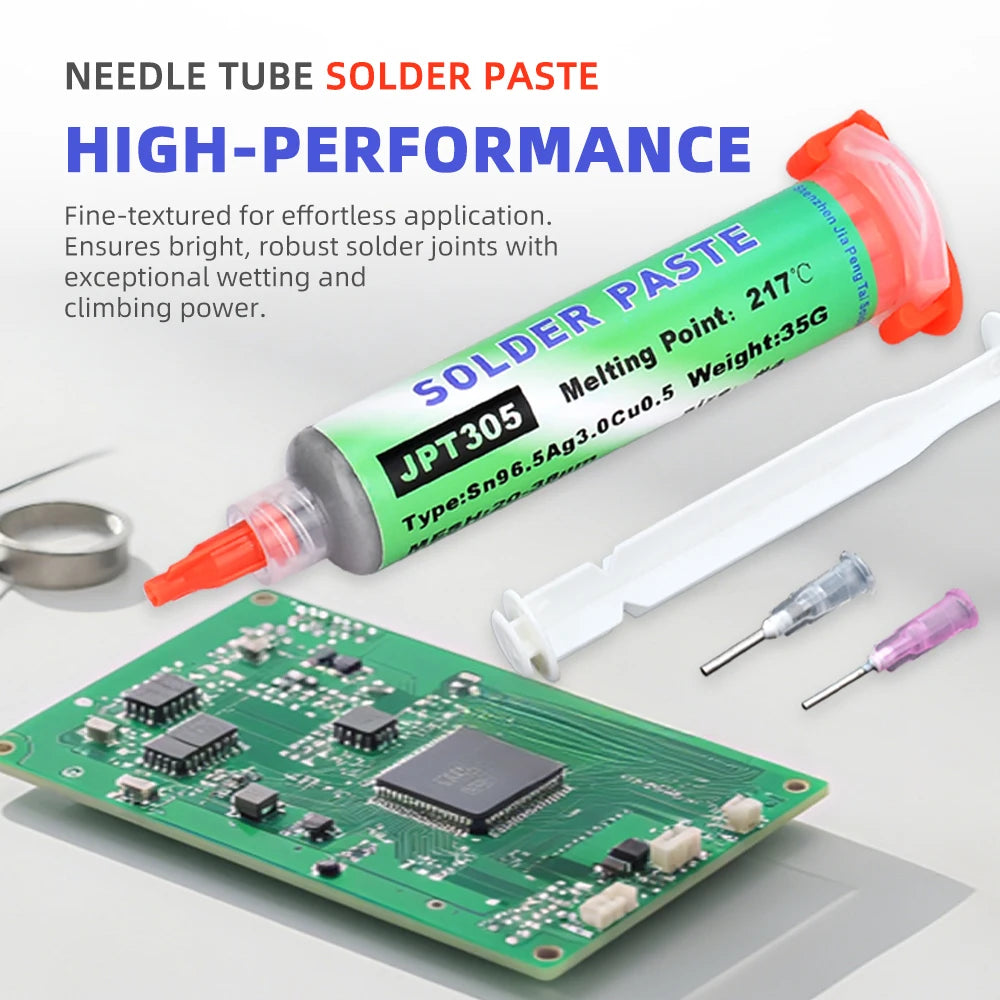 Lead Free  Solder Paste Needle Tube for PCB/BGA/SMD Soldering  USB Socket Repair  Tin Welding Solder Paste 20-38um