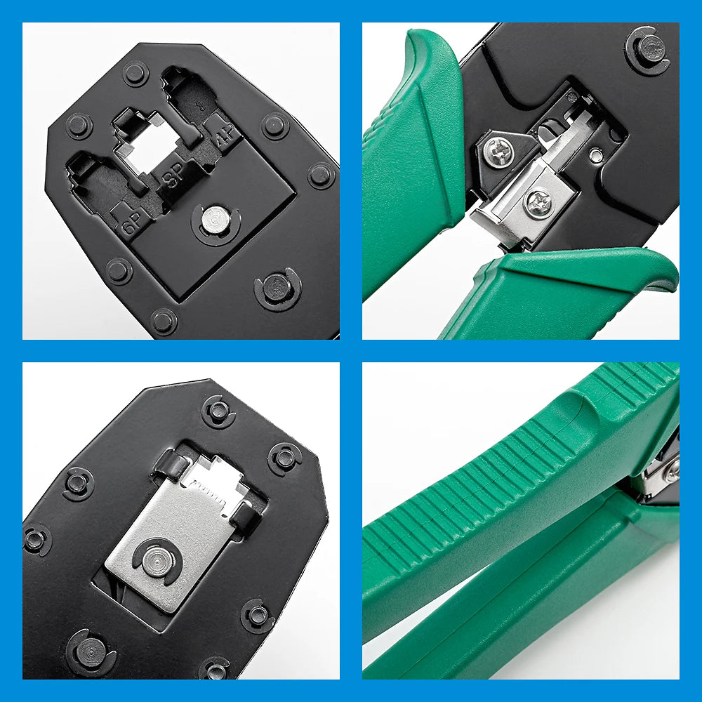 RJ45 RJ11 Crimping Tool Ethernet LAN Cable Crimper Cutter Stripper Plier for 6P 8P RJ11 RJ12 RJ45 Connectors