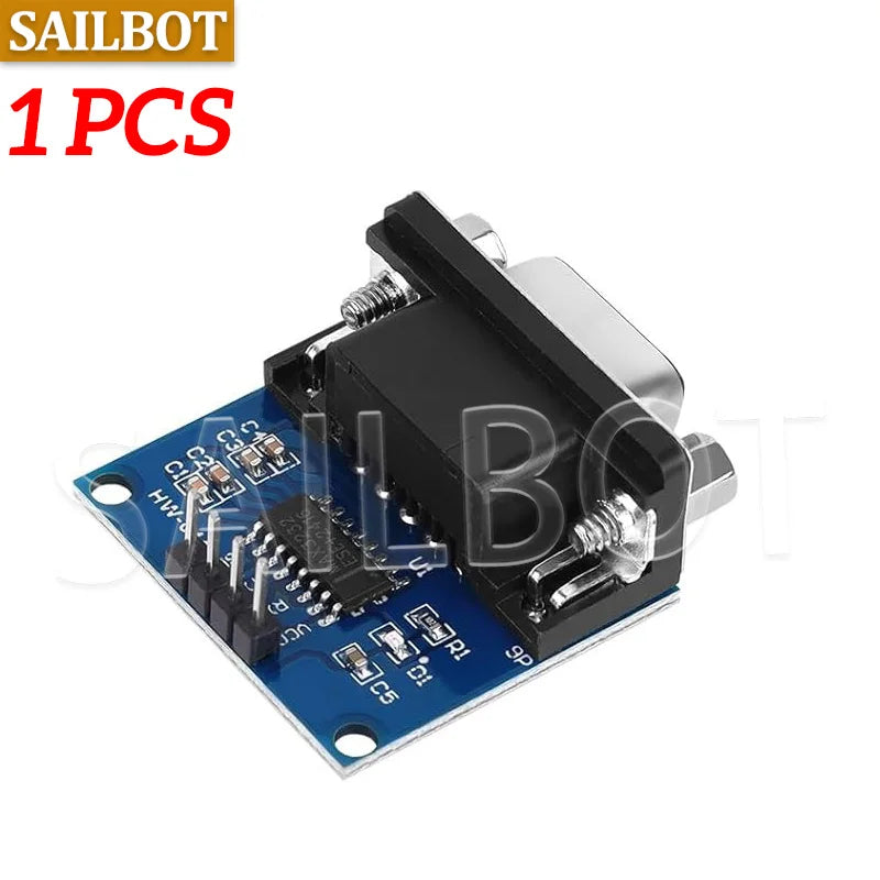 1/5/10PCS MAX3232 RS232 to TTL Serial Port Converter Module Female DB9 Connector MAX232 Flashing Board