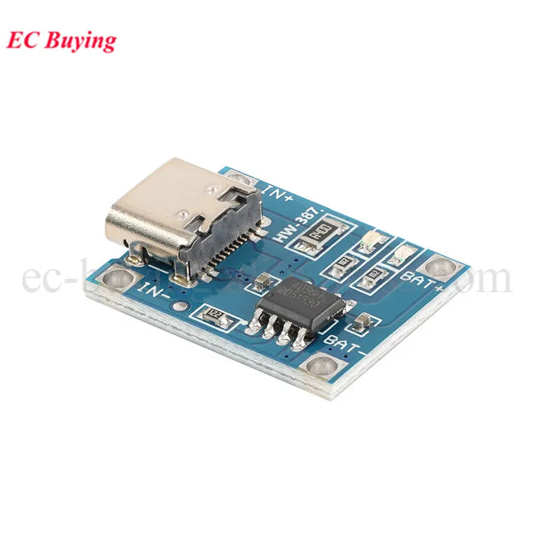 10Pcs/1pc TYPE-C USB 5V 1A 18650 TP4056 Lithium Battery Charger Module Charging Board DC 4.2V 4.5V-5.5V Input Voltage HW-387