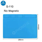 Multi-function Heat Insulation ESD Magnetic Silicone Pad Soldering Mat for Phone Motherboard Parts Repair Platform Hand DIY Tool