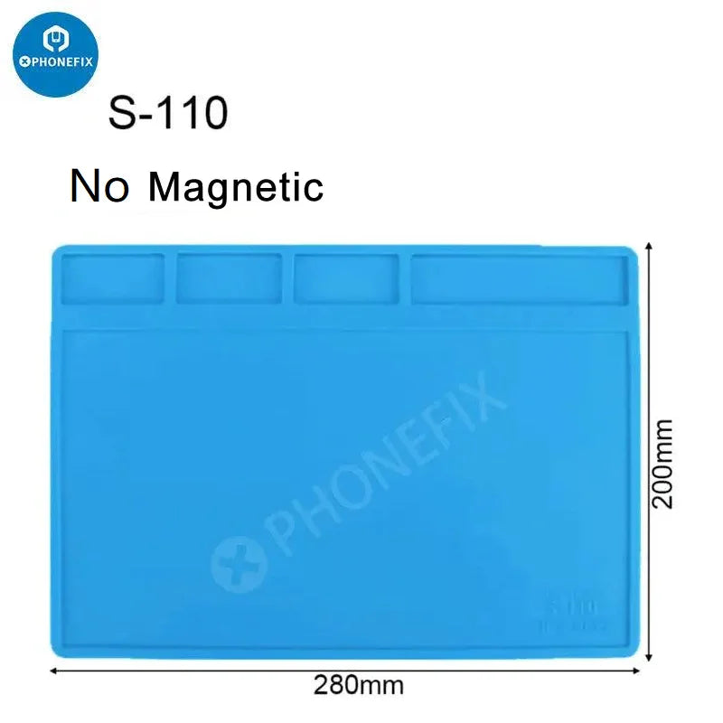 Multi-function Heat Insulation ESD Magnetic Silicone Pad Soldering Mat for Phone Motherboard Parts Repair Platform Hand DIY Tool