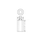 50Pcs M3 ABS Plastic Round Standoff Washer, Black Nylon Non-Threaded Hollow Spacers, 7mm OD x 3.2mm ID