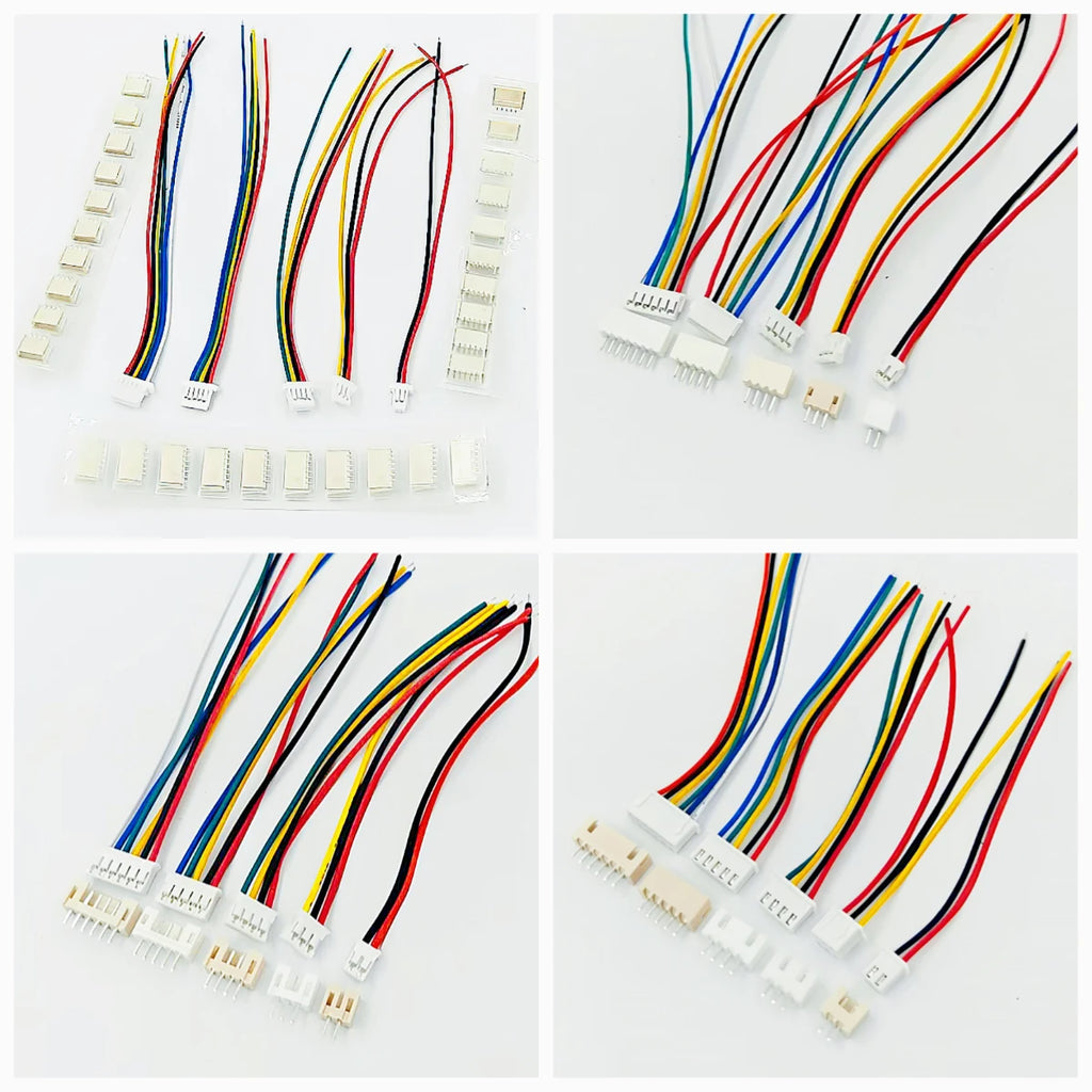 10Set SH1.0 1.25 ZH1.5 PH2.0 XH2.54 Connector Female Housing 10/20/30cm Wire Cable+Male Pin 2/3/4/5/6/7/8/9/10/12P Wafer