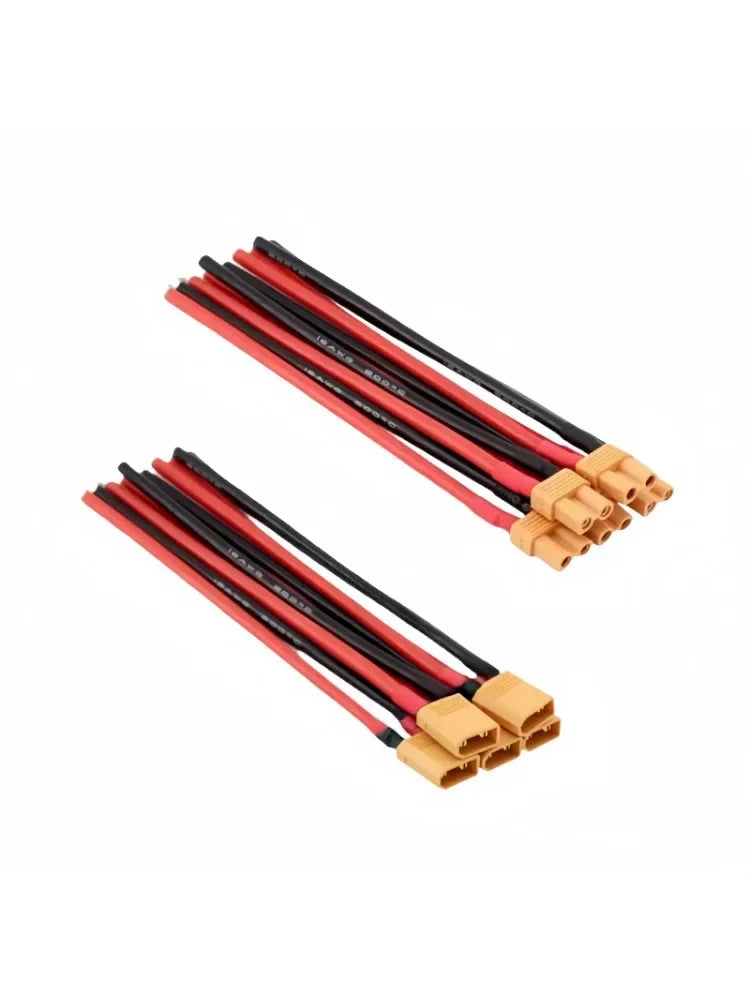 XT30 Pigtail Plug Male and Female Connector with 100mm 16AWG Tinned Wire Cable for RC Fixed wing Lipo Battery FPV Drone charger