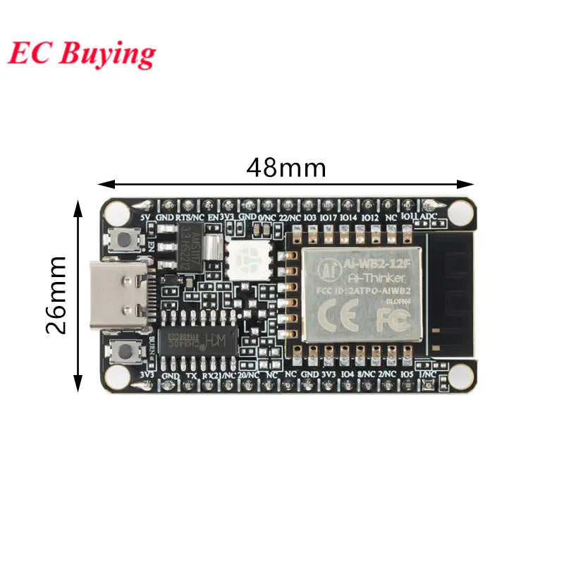 Ai-WB2-12F NodeMCU-Ai-WB2-12F-Kit Ai-WB2 2.4G WiFi+Bluetooth-compatible BLE 5.0 ESP-12F Development Board Module BL602 4MB