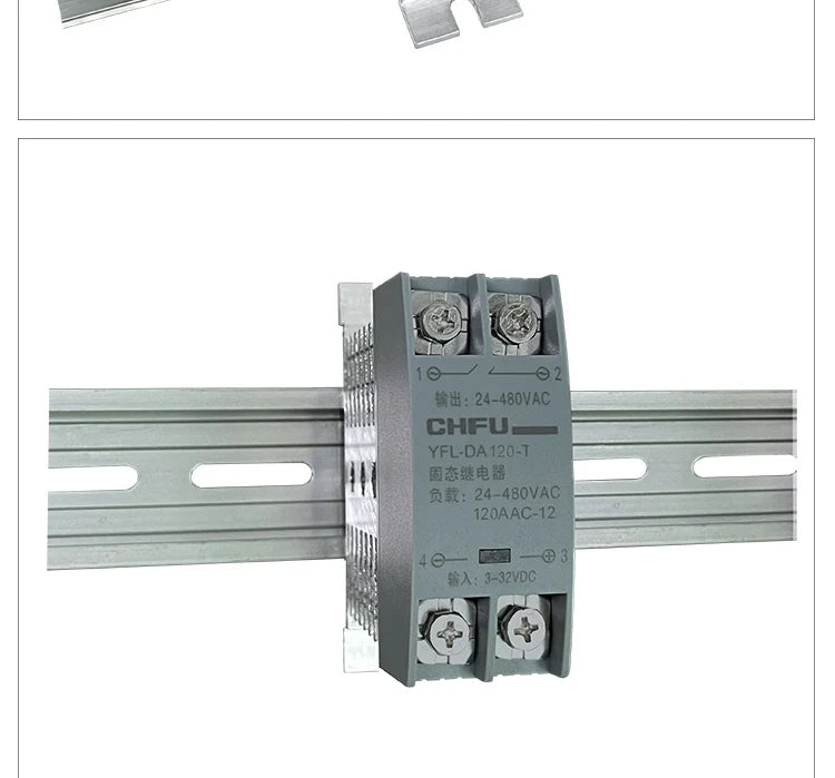 Solid State Relay 10A 25A 40A 60A 80A 100A 120A Din Rail Relay With Radiator SSR Single Phase AC-AC DC-DC