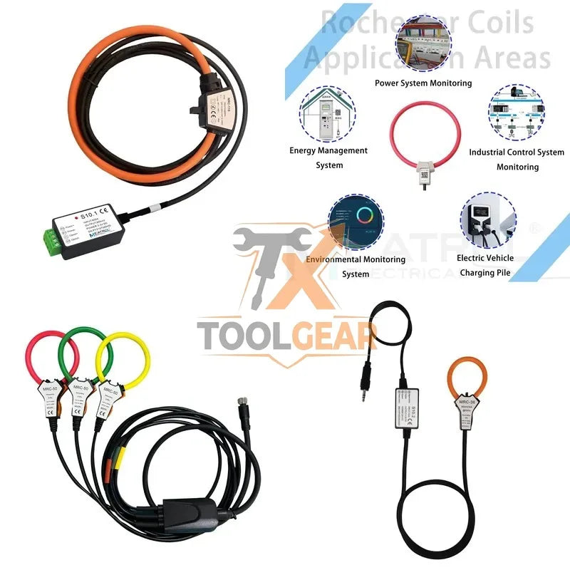 2026hotsale* 333mV/kA Rogowski Coil Integrator Flexible Current Transformer Rogowski Coil Flexible CT Coil Sensor