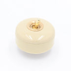 AC 250V Vintage Ceramic Toggle Switch Brass Lever Rocker Retro ON OFF Wall Switch Classical Lamp Switch