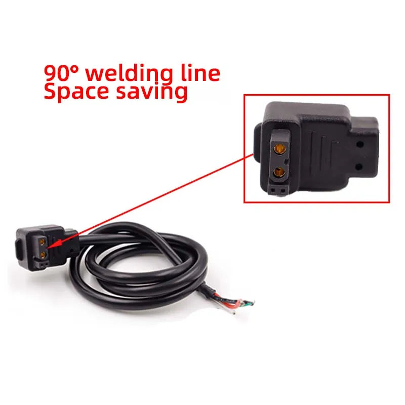 1PCS  Amass XT30 (2+2) Female Connector with Signal Pins, XT30F 4 Pin Plug with Silicone Wire for Robotics, FPV Drone, CAN Bus