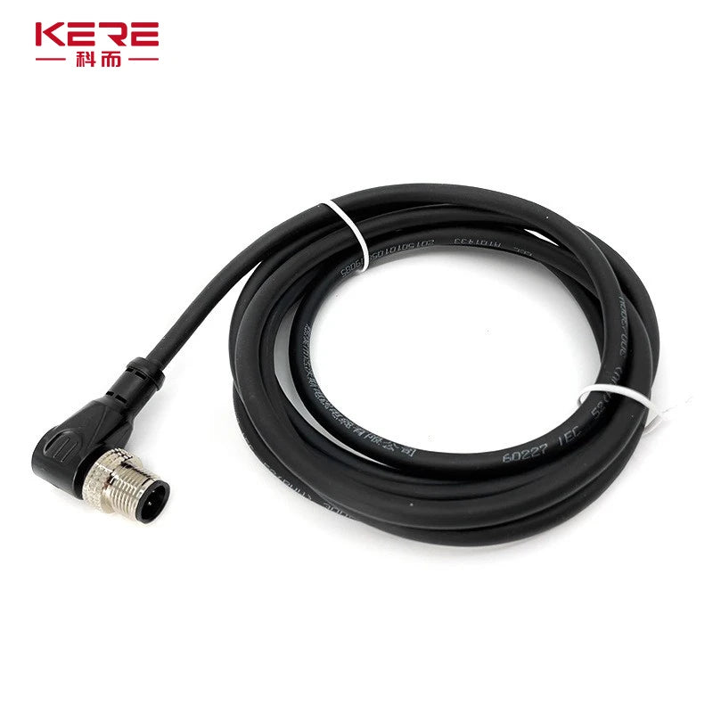 M12-4/5/8/12Pin Sensor Connector Cable Proximity Switch Plug NPN PNP Elbow 4Holes 5Holes 4Pins 5Pins Aviation Plug with 2m Wire
