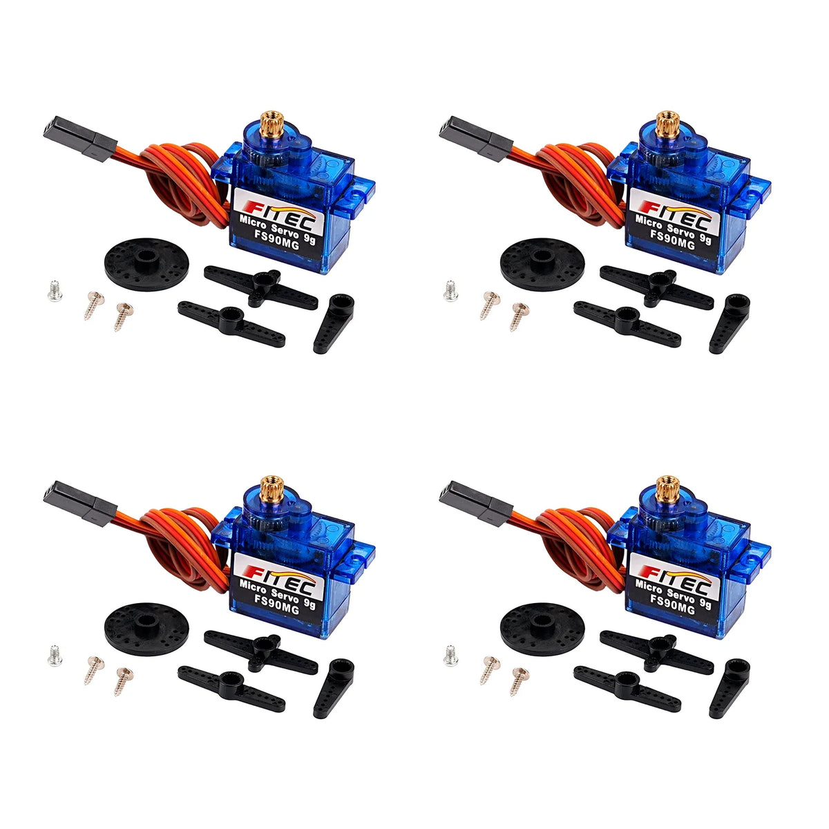 1/2/4/10PCS Feetech FS90MG 2.2KG 9g Digital Servo Metal Gear Micro Servo Motor 4.8-6V 180 Degree for 450 Helicopter Robot RC Car