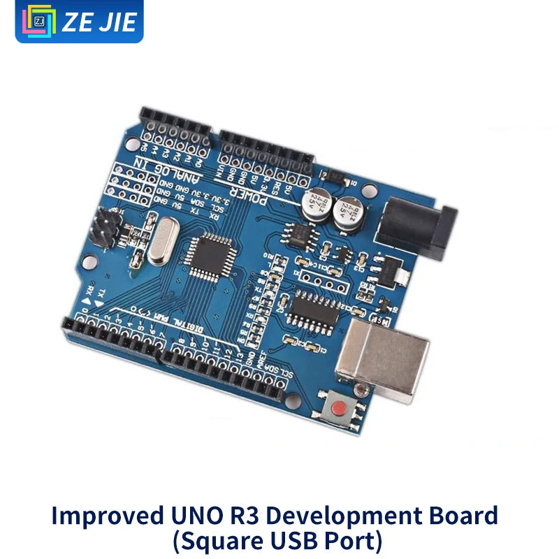 UNO R3 Development Board Kit, Improved Version ATmega328P MCU Module, Compatible with Arduino Nano