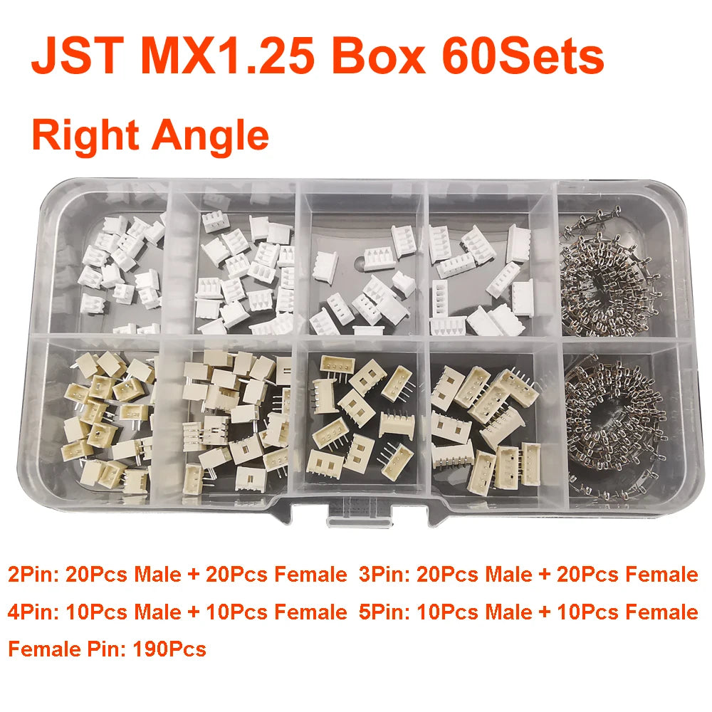 JST Box SH1.0/MX1.25/PH2.0/XH2.54/VH3.96/SM2.54/SYP Pitch Connector Terminal Kit SMD/Straight/Right Angle Type DIY