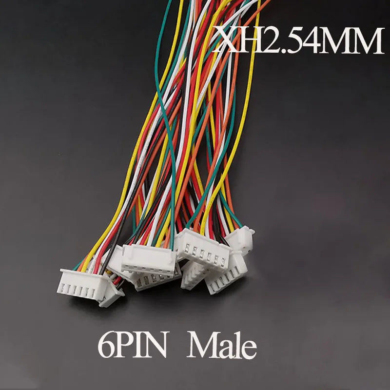 10PCS  Micro JST XH 2.54 2P 3P 4P 5P 6PIN Male Female Plug Connector 2.54mm Pitch With Wire Cable Battery Charging Cable