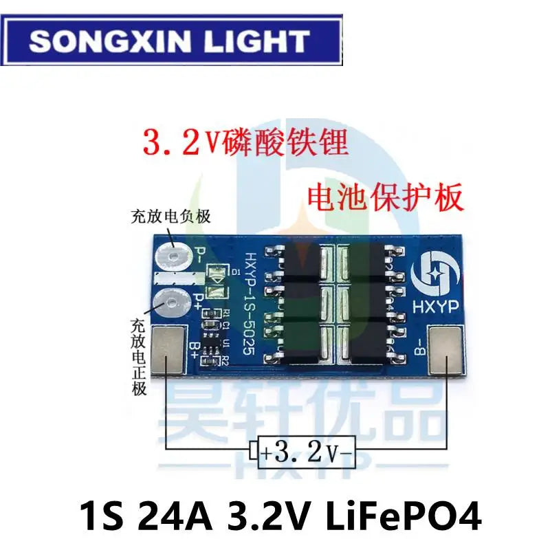 BMS 1S 12A 16A 24A 3.7V LiFePO4 Lithium Battery Protection Board 18650 4.2V Charging Voltage/Short Circuit/Overcharge Prevention