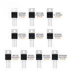 50PCS/set Transistor IRFZ44N IRF540N And IRF3205TO 220 MOSFET Transistors Kit IRFZ44N IRF510N IRF540N IRF3205 IRF9540N Parts