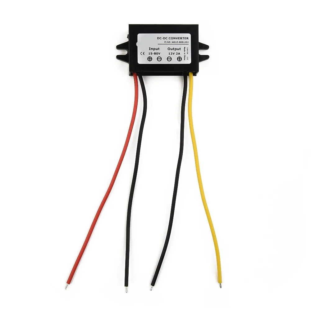 1pc DC-DC Step Down Module Converter Switching DC Regulator 15V-72V 18V 24V 36V 48V 60V To 12V 2A 24-36W 63x32x18mm Dust-proof