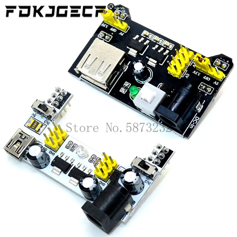 3.3V/5V MB102 Breadboard power module + 65 jumper wires + MB-102 830 points Prototype Bread board for arduino kit